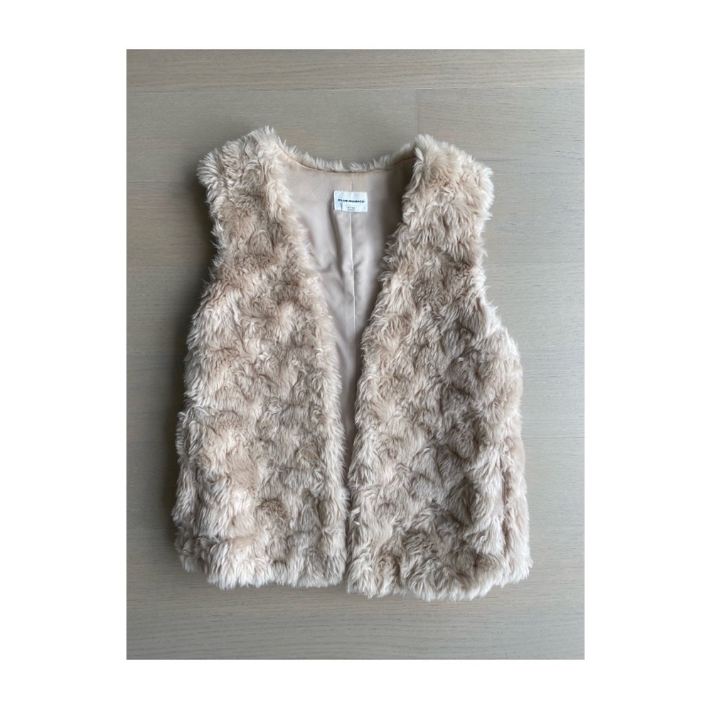 Club monaco fuzzy blush pink vest